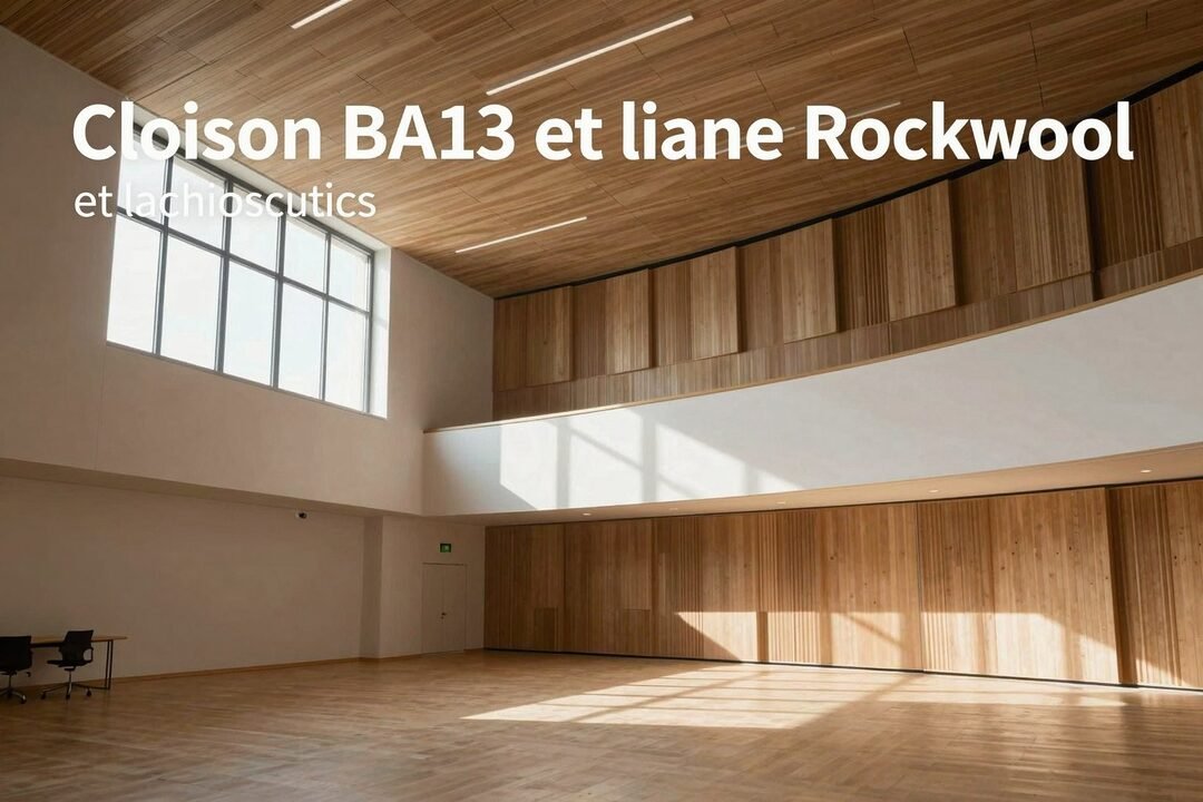 Cloison BA13 et laine Rockwool : guide technique acousticien B2B