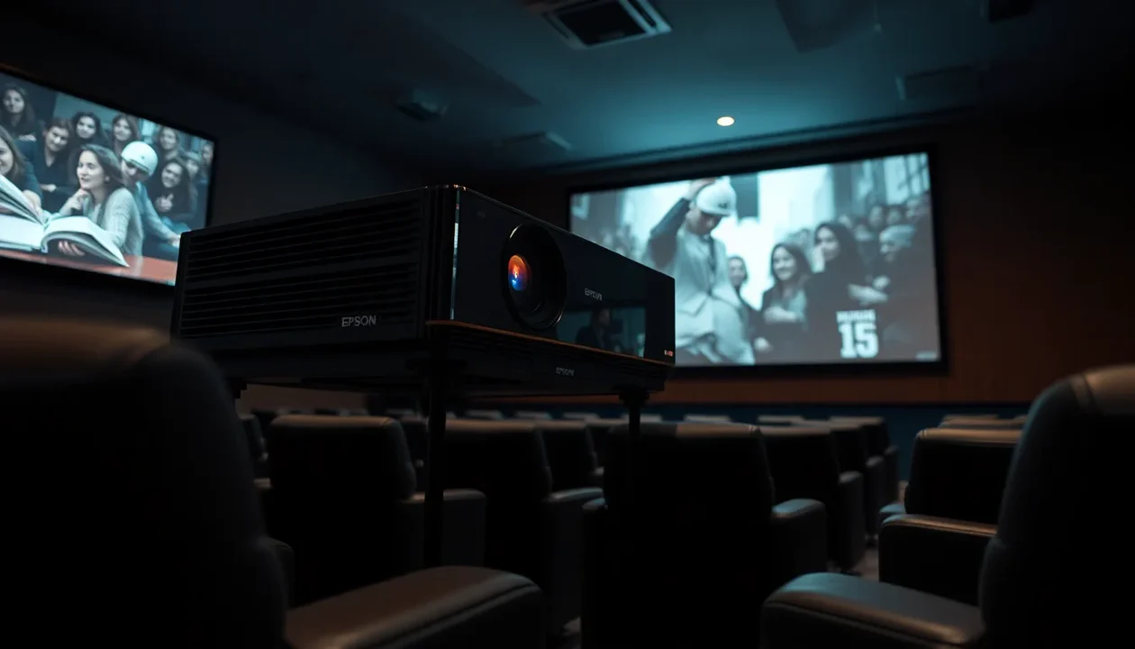 Epson EH-TW9400 : vidéoprojecteur cinéma et acoustique de la salle dédiée